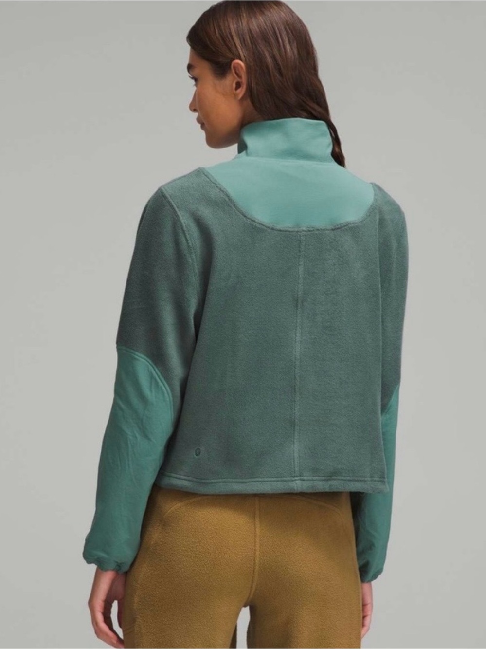 Lululemon Fleece + Ripstop Hiking Pullover Dark Forest /
Medium Forest/ size 8 - Picture 2 of 7